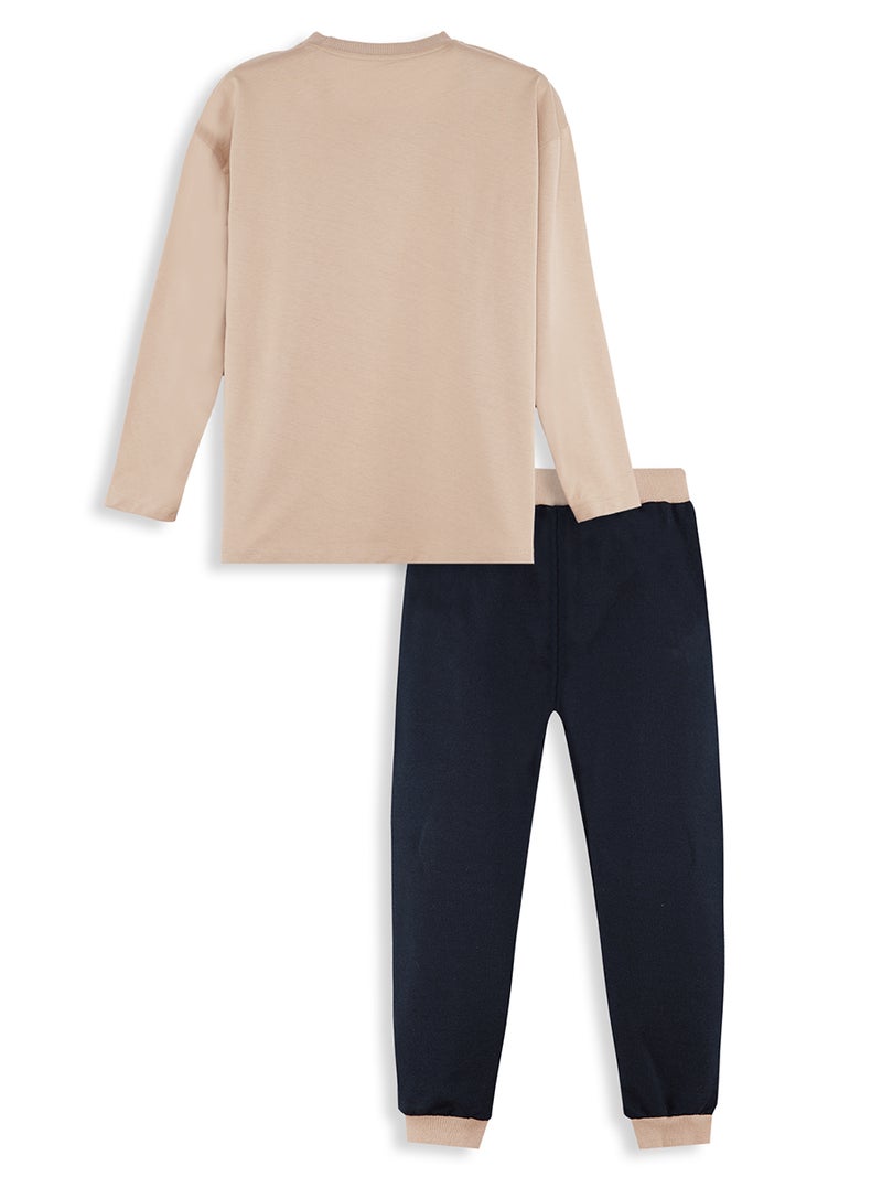 Denokids Who Boy Khaki T-shirt Pants Set - Image 4